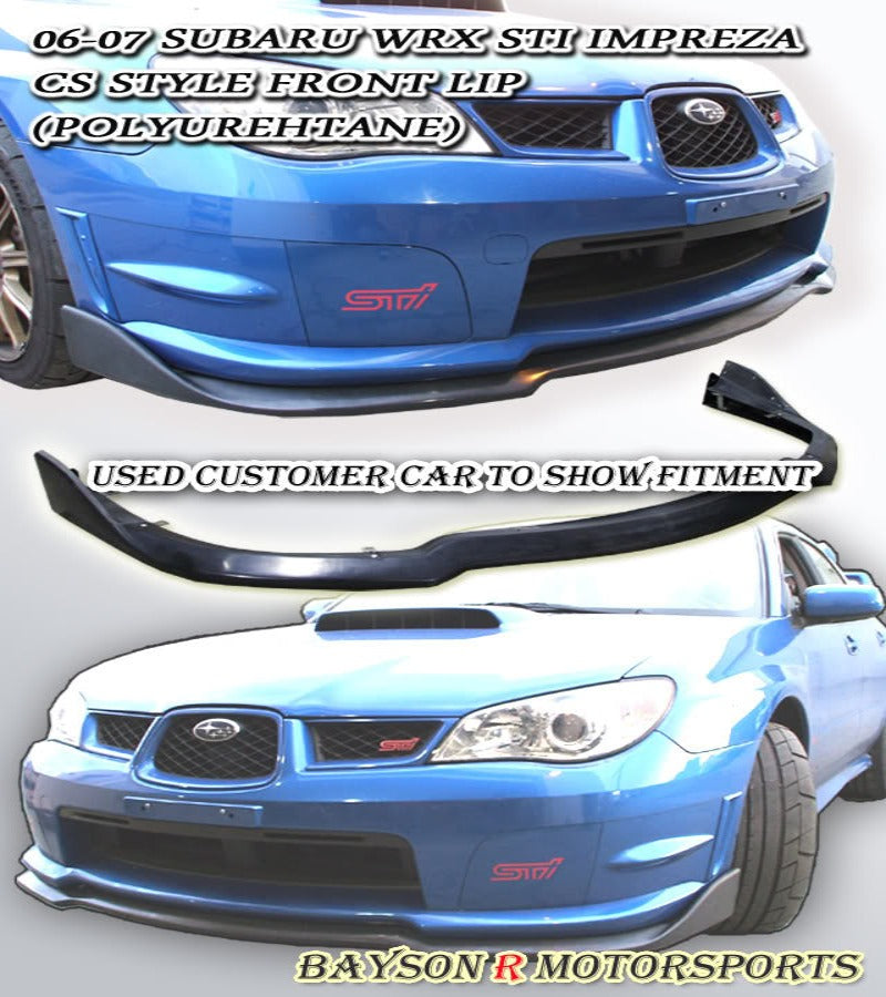 CS Style Front Lip For 2006-2007 Subaru Impreza WRX STi - Bayson R Motorsports