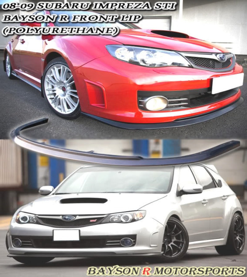 STi2 Style Front Lip For 2008-2010 Subaru STi - Bayson R Motorsports