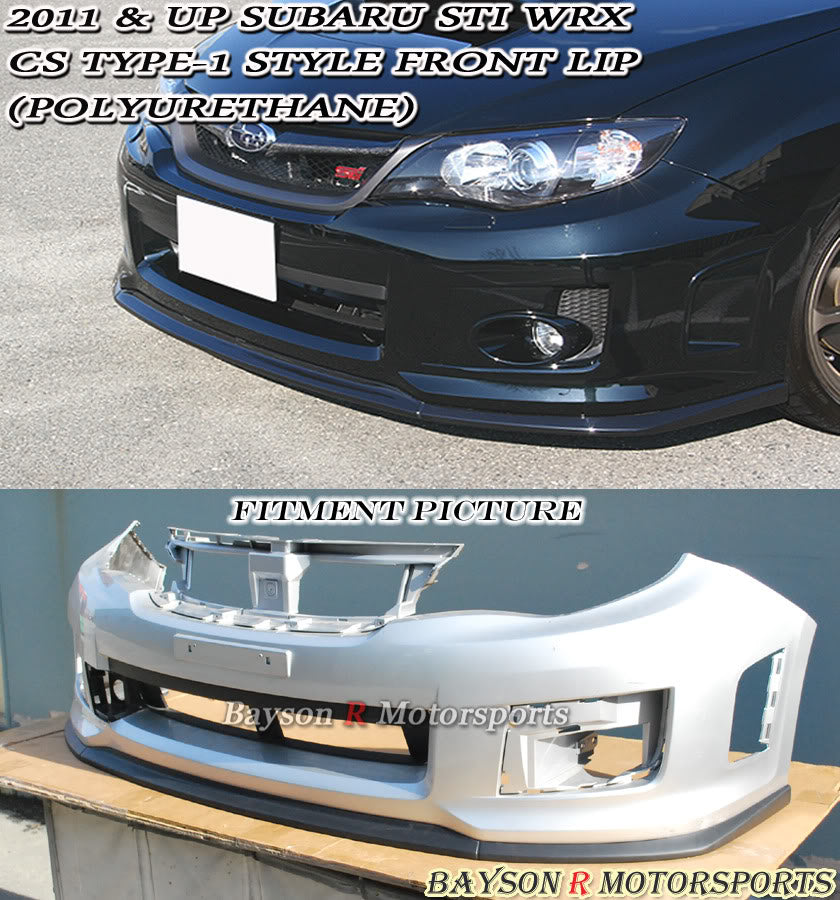 CS1 Style Front Lip For 2011-2014 Subaru WRX STi - Bayson R Motorsports