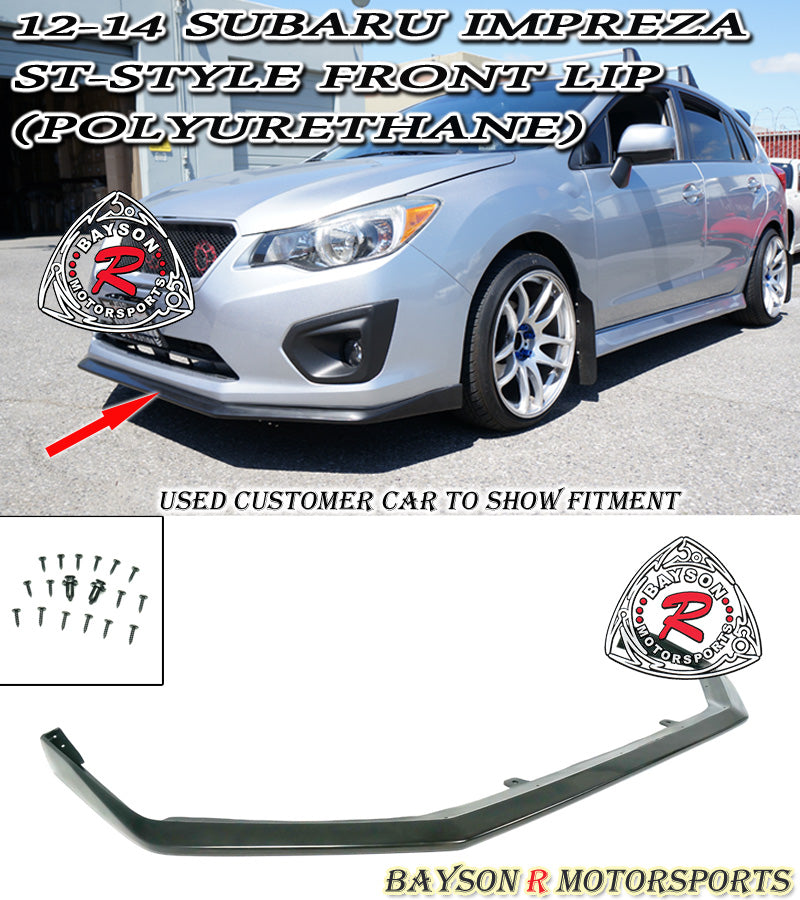 ST Style Front Lip For 2012-2014 Subaru Impreza - Bayson R Motorsports