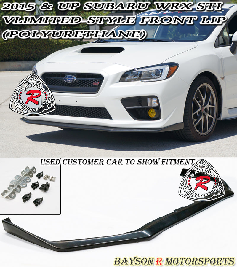 V Style Front Lip For 2015-2017 Subaru WRX STi - Bayson R Motorsports