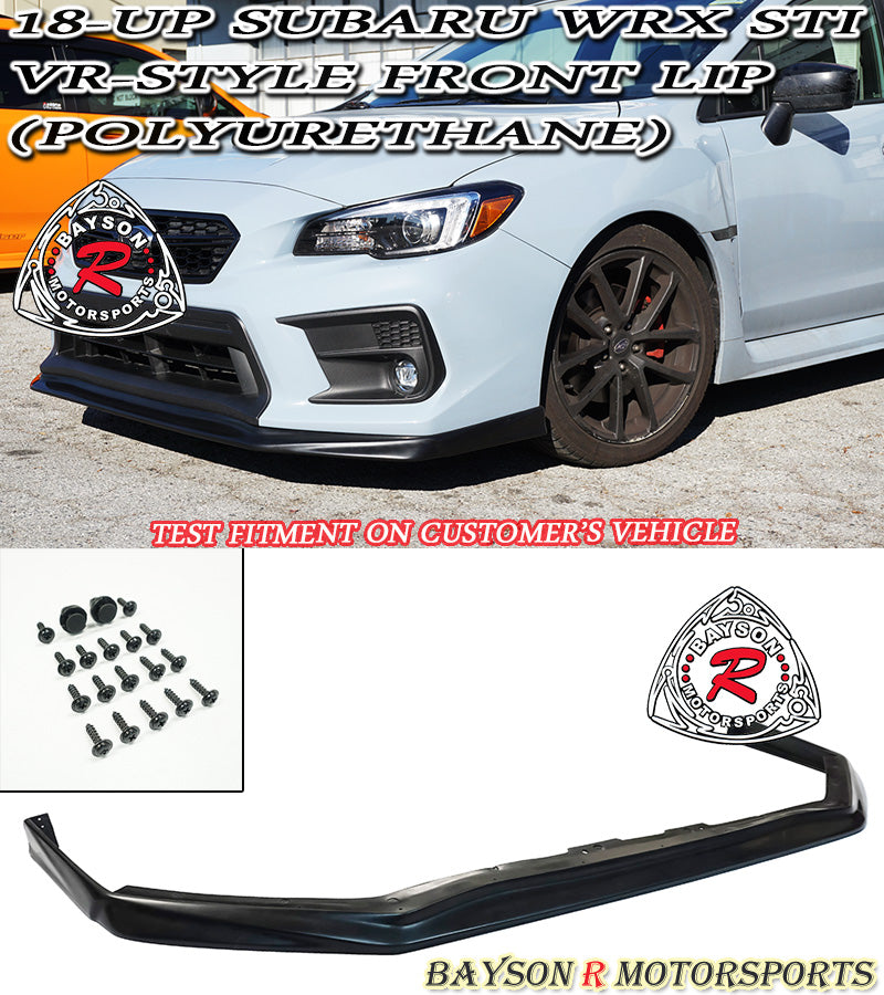 VR Style Front Lip For 2018-2021 Subaru WRX STi - Bayson R Motorsports