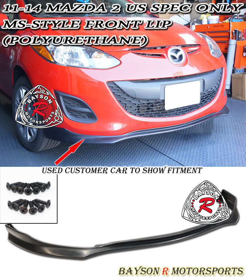MS Style Front Lip For 2011-2014 Mazda 2 - Bayson R Motorsports