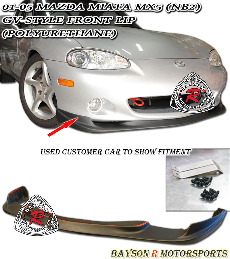 GV Style Front Lip For 2001-2005 Mazda Miata - Bayson R Motorsports