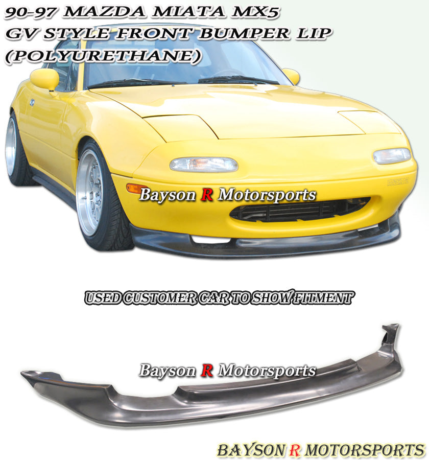 GV Style Front Lip For 1990-1997 Mazda Miata - Bayson R Motorsports