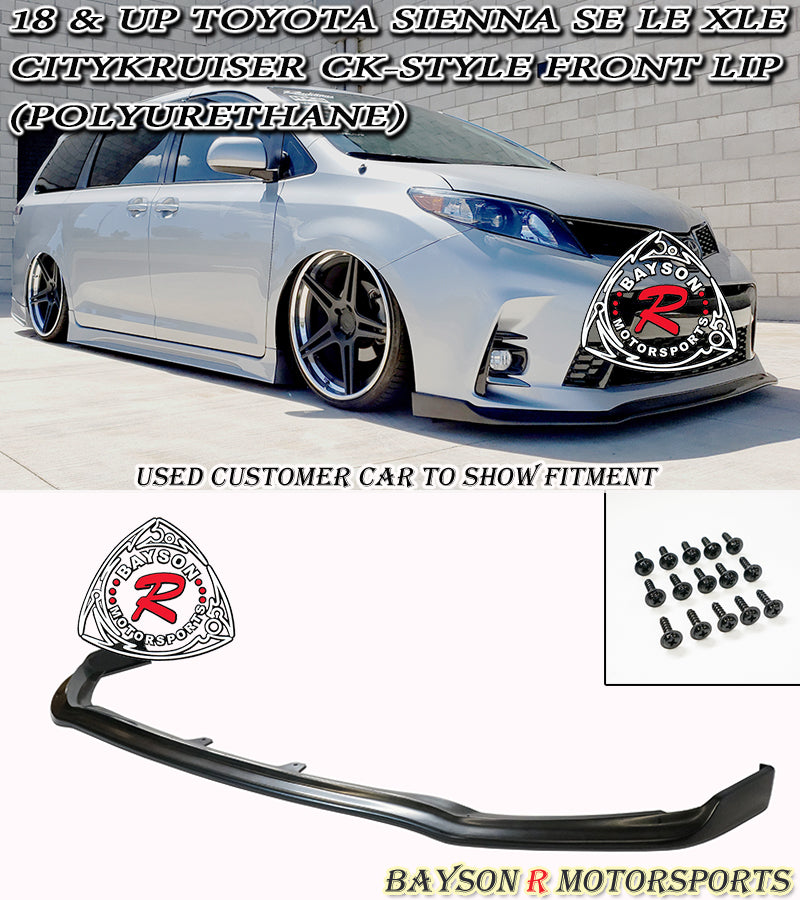 Citykruiser CK Style Front Lip For 2018-2020 Toyota Sienna - Bayson R Motorsports