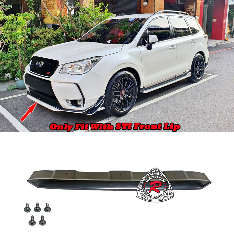 DM Style Front Center Splitter (Polyurethane) For 2014-2018 Subaru Forester XT - Bayson R Motorsports