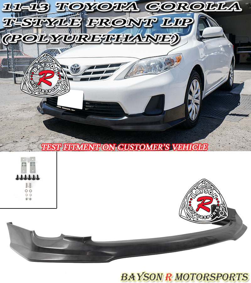 T Style Front Lip For 2011-2013 Toyota Corolla - Bayson R Motorsports