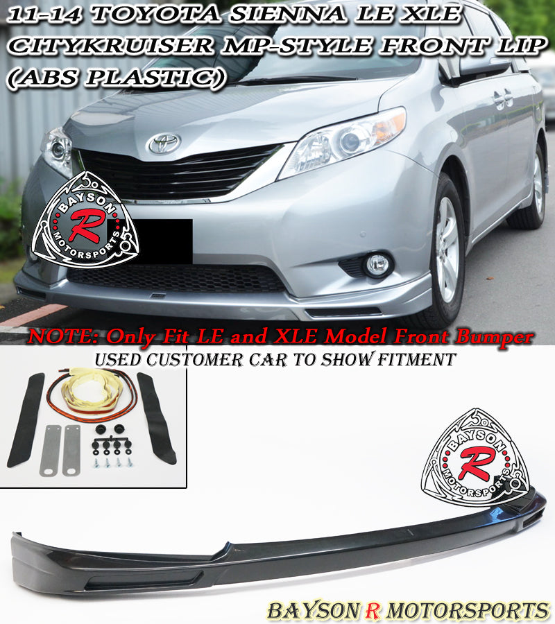 Citykruiser MP Style Front Lip For 2011-2017 Toyota Sienna (Non SE) - Bayson R Motorsports