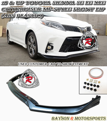 Citykruiser MP Style Front Lip For 2018-2020 Toyota Sienna - Bayson R Motorsports