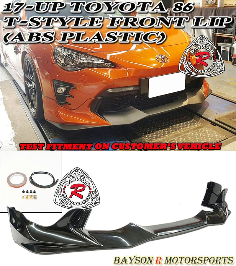T Style V2 Full Lip Kit (Front Lip, Side Skirts, Rear Lip w/ Dual Exhaust) For 2017-2021 Toyota 86