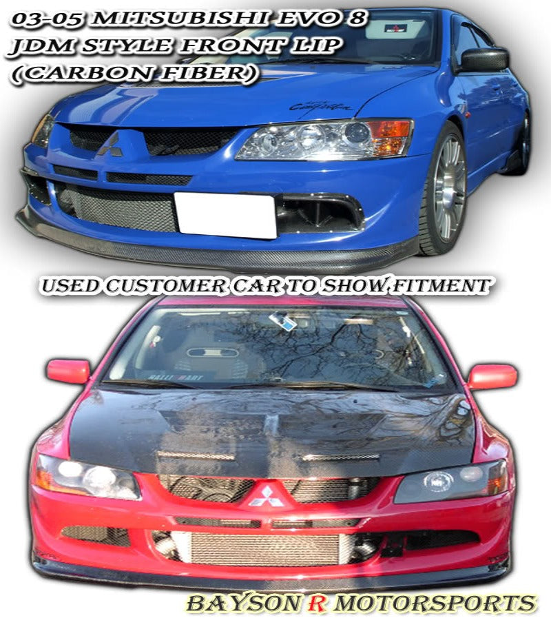DL Style Front Lip (Carbon Fiber) For 2003-2005 Mitsubishi Evolution 8 - Bayson R Motorsports