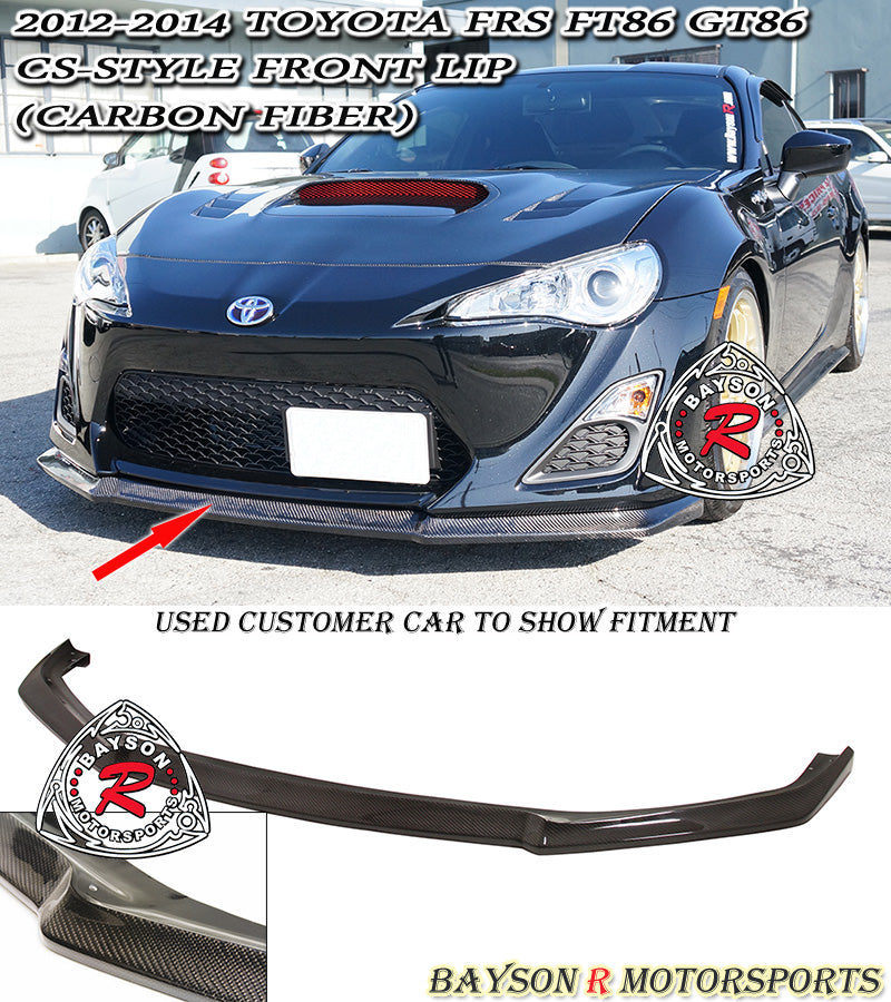 CS Style Front Lip (Carbon Fiber) For 2012-2016 Scion FR-S - Bayson R Motorsports