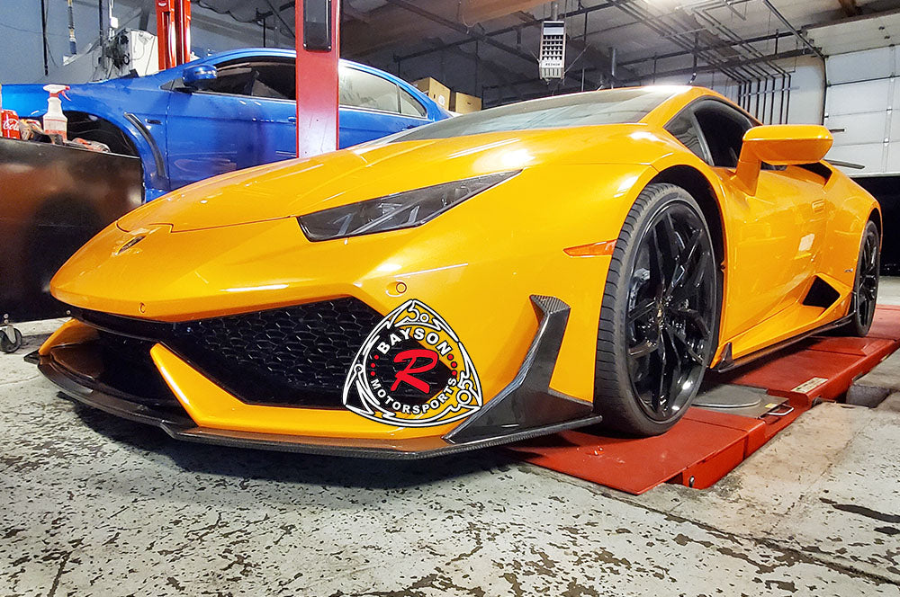 GT Style Front Lip (Carbon Fiber) For 2015-2019 Lamborghini Huracan LP610-4 - Bayson R Motorsports