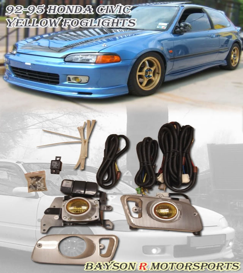 Foglights Kit For 1992-1995 Honda Civic 2Dr / 3Dr - Bayson R Motorsports
