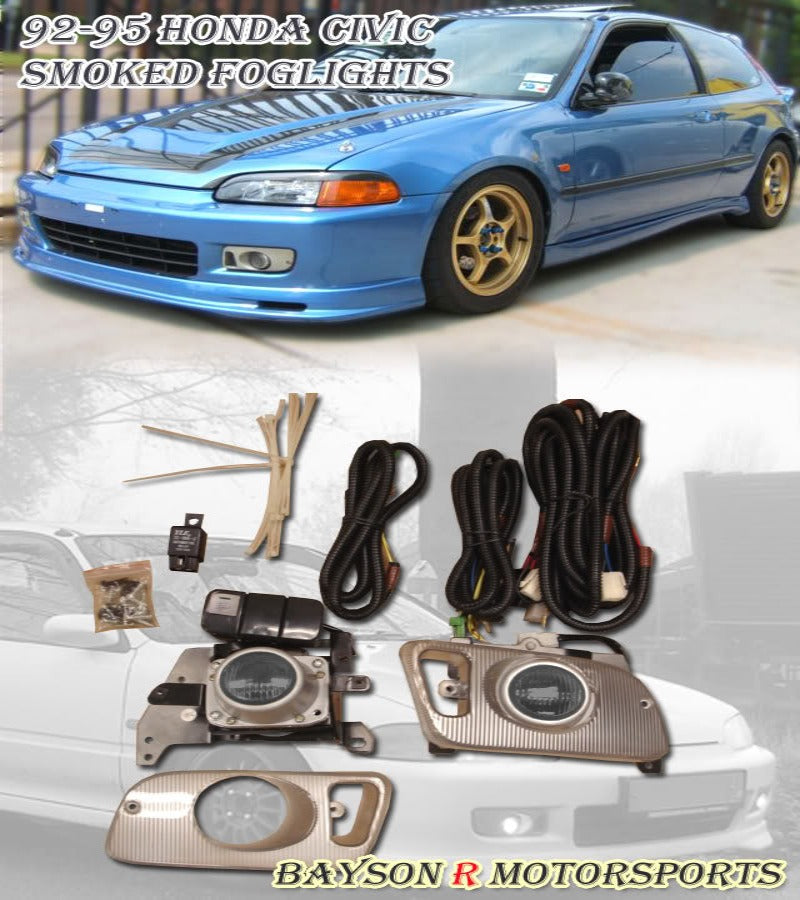 Foglights Kit For 1992-1995 Honda Civic 2Dr / 3Dr - Bayson R Motorsports