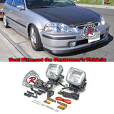 Fog Lights Kit (Clear) For 1996-1998 Honda Civic