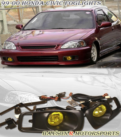 Foglights Kit For 1999-2000 Honda Civic - Bayson R Motorsports