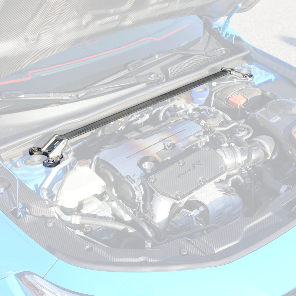 PTISM Front Strut Tower Bar (Dry Carbon Fiber - Matte) for 2023-2026 Honda Civic Type R (FL5)