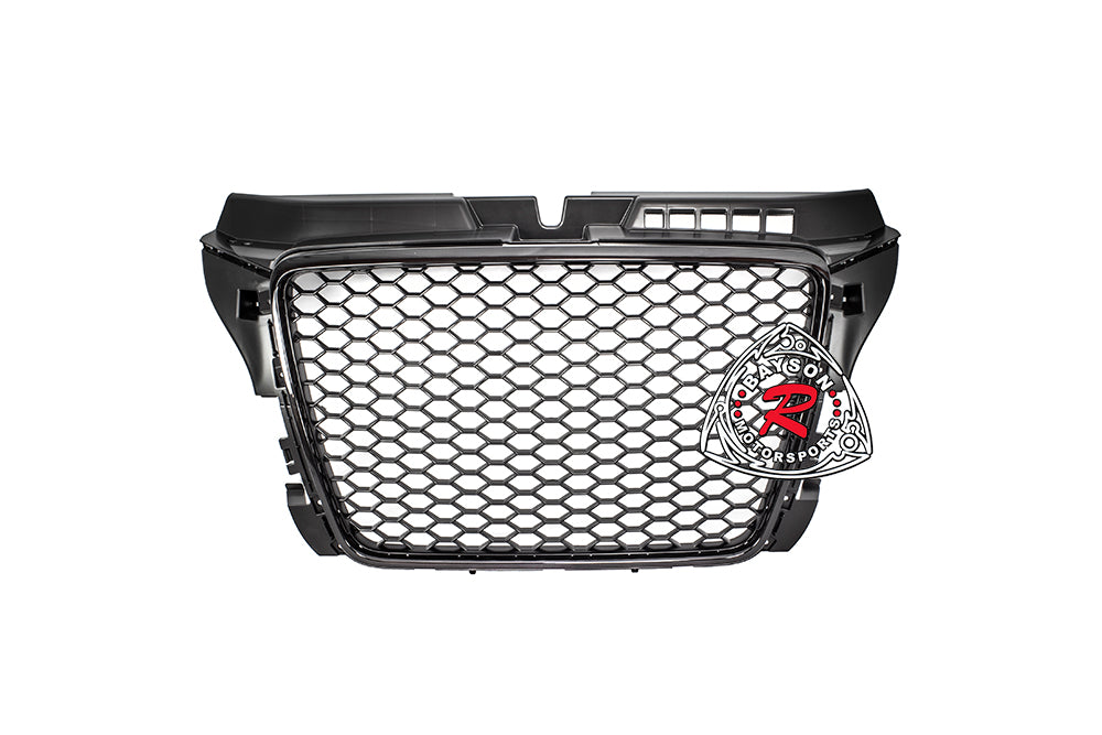 RS3 Style Front Grille (Black) For 2009-2013 Audi A3 S3 (8P) - Bayson R Motorsports