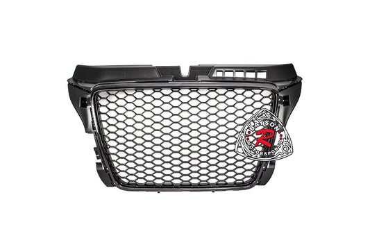 RS3 Style Front Grille (Black) For 2009-2013 Audi A3 S3 (8P) - Bayson R Motorsports