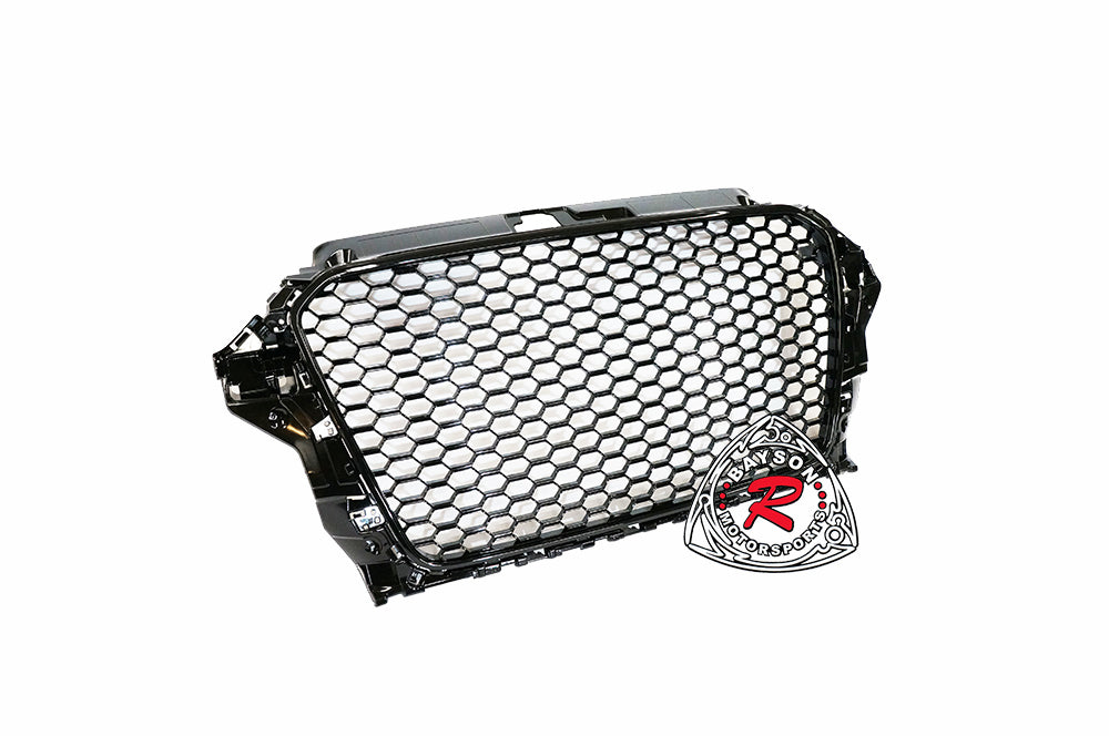 RS3 Style Front Grille (Black) For 2014-2016 Audi A3 S3 (8V) - Bayson R Motorsports