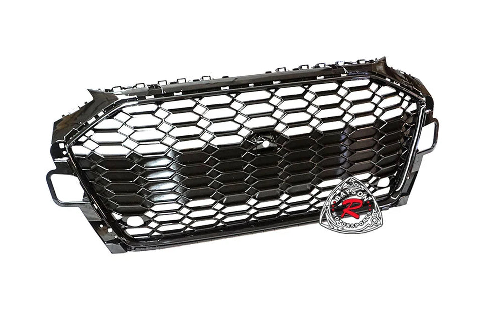 RS4 Style Front Grille (Black) For 2020-Up Audi A4 (B9.5) (Wont fit S4 / A4 S-Line)