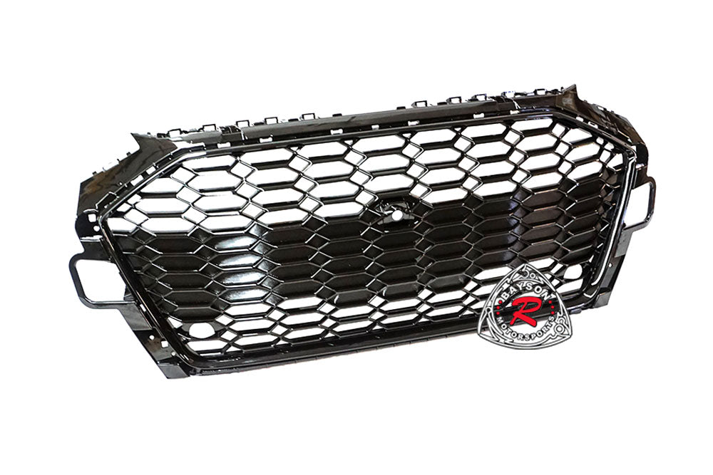 RS4 Style Front Grille (Black) For 2020-Up Audi A4 (B9.5) (Won't fit S4 / A4 S-Line) - Bayson R Motorsports