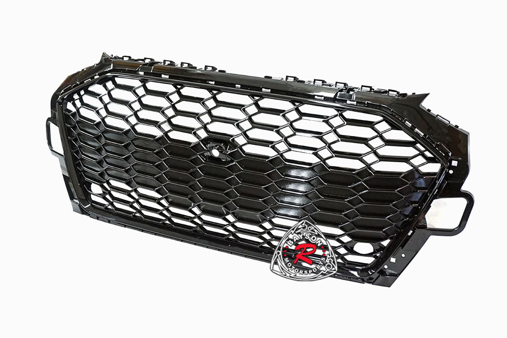 RS4 Style Front Grille (Black) For 2020-Up Audi A4 (B9.5) (Won't fit S4 / A4 S-Line) - Bayson R Motorsports
