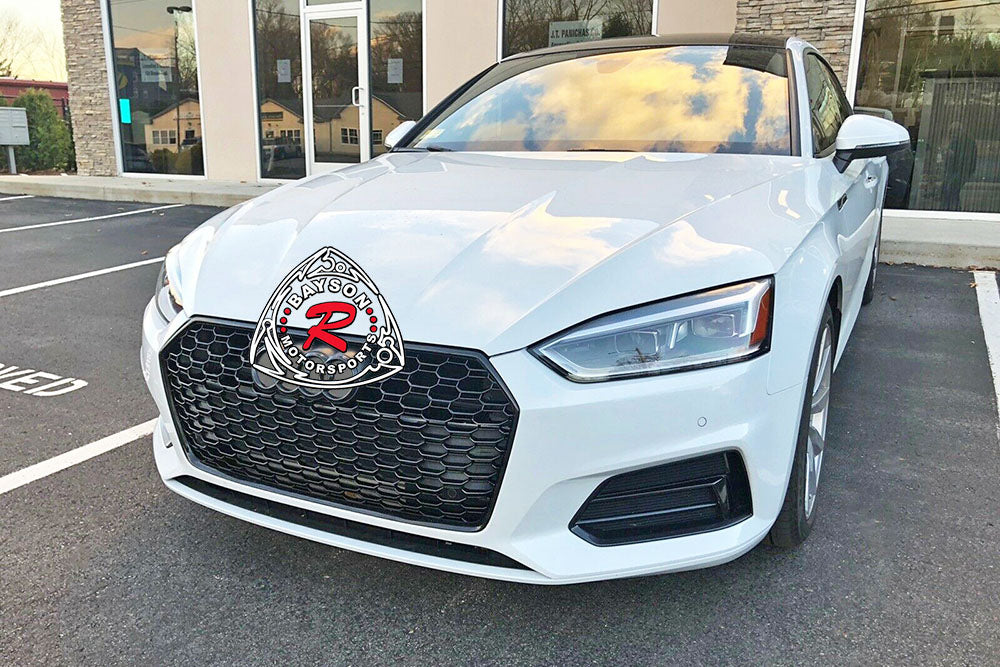 RS5 Style Front Grille (Gloss Black) For 2018-2019 Audi A5 S5 (B9) - Bayson R Motorsports