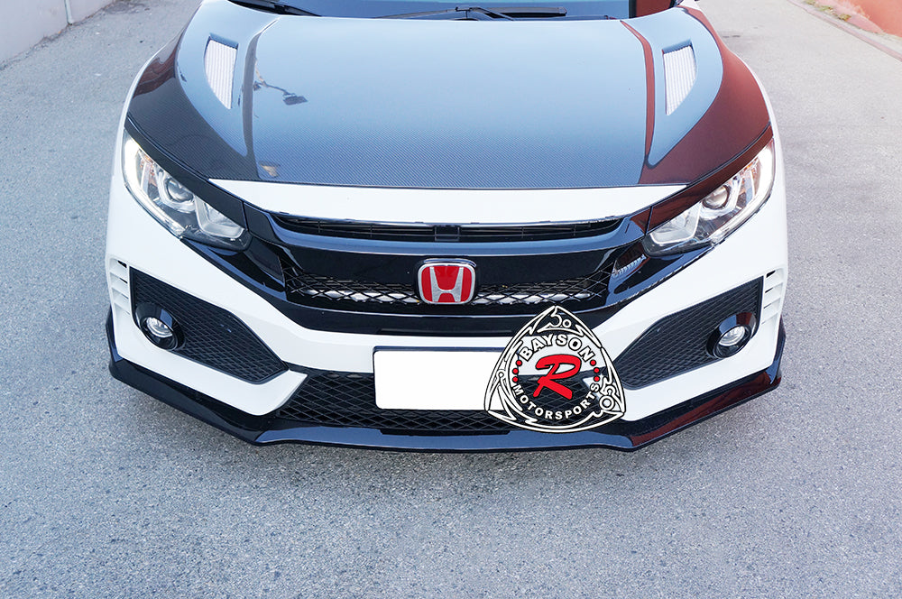 TR Style Front Grille w/ Eyelids For 2016-2018 Honda Civic - Bayson R Motorsports