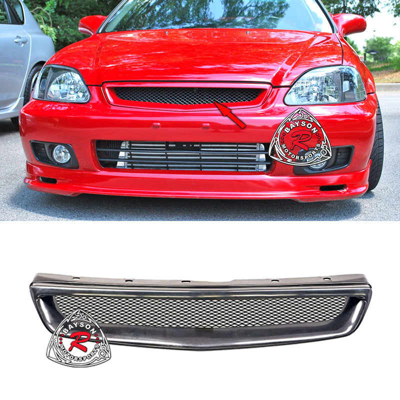 TR Style Front Grille With Mesh For 1999-2000 Honda Civic