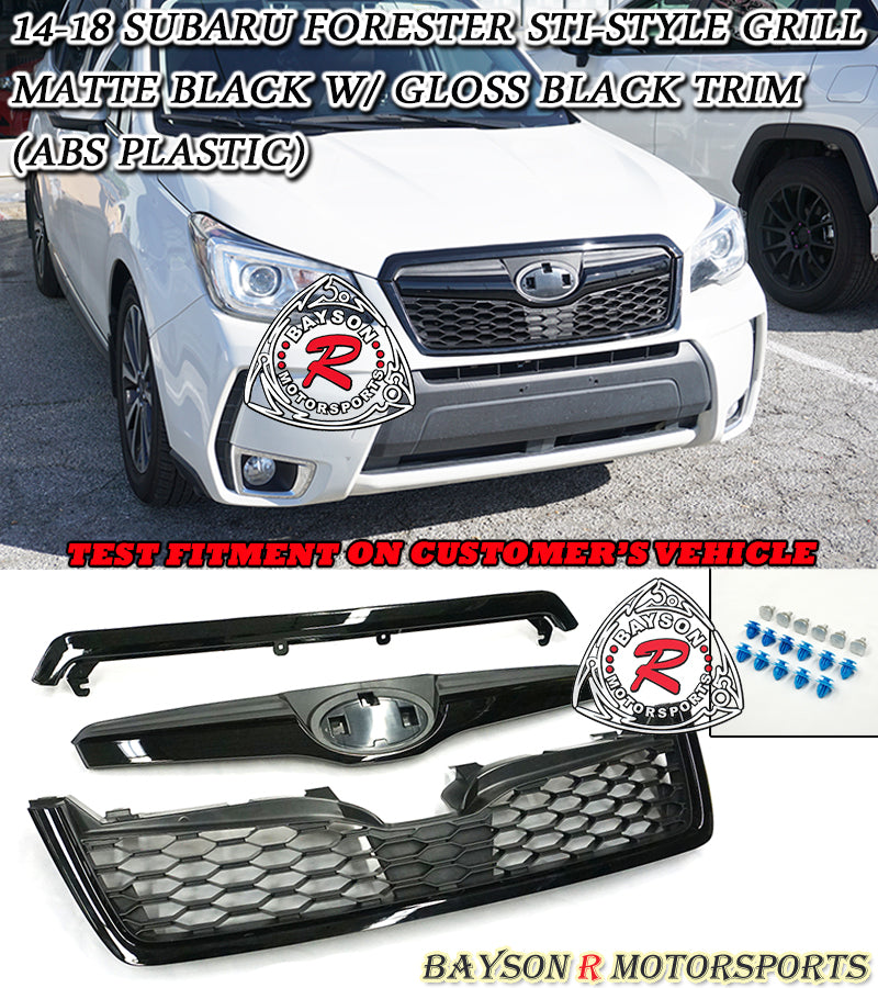 STi Style Grille For 2014-2018 Subaru Forester - Bayson R Motorsports