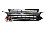 Badge-less Grille (Gloss Black with Mid Bar Chrome) For 2021-2022 Chevrolet Tahoe & Suburban - Bayson R Motorsports