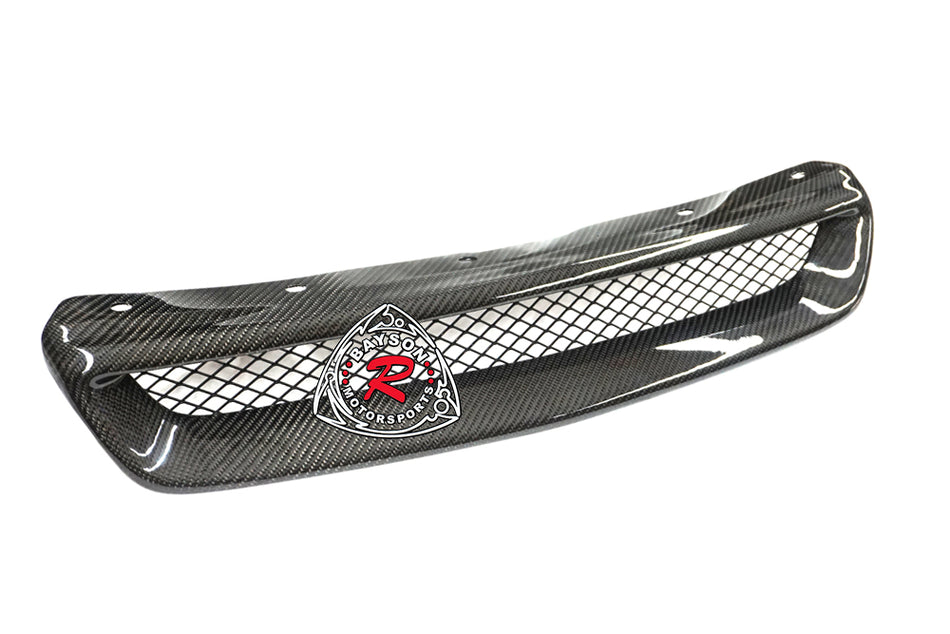 TR Style Front Grille (Carbon Fiber) For 1996-1998 Honda Civic  (2Dr Coupe/3Dr Hatchback/4Dr Sedan)