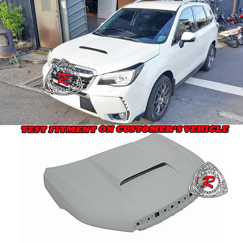 STi Style Hood (Fiberglass) For 2014-2018 Subaru Forester - Bayson R Motorsports