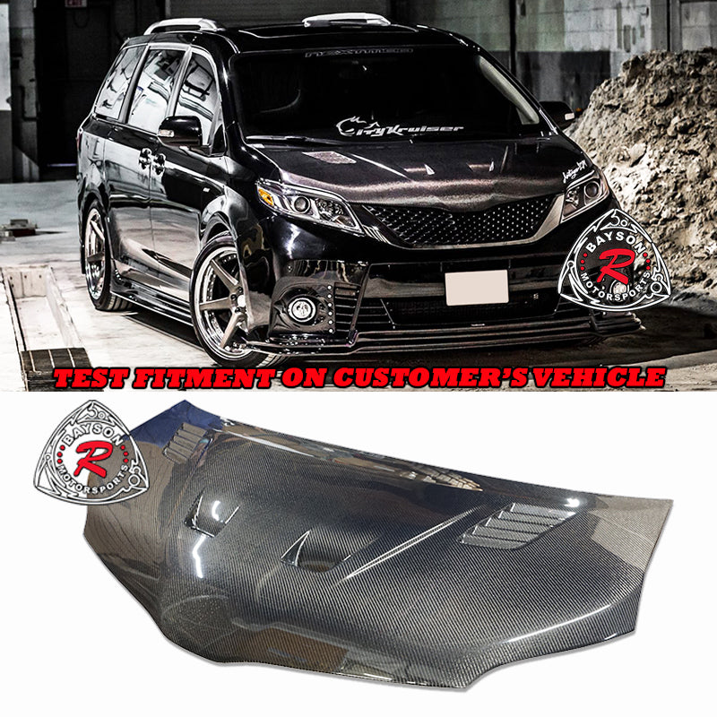 CityKrusier Style Carbon Fiber Hood For 2011-2017 Toyota Sienna - Bayson R Motorsports