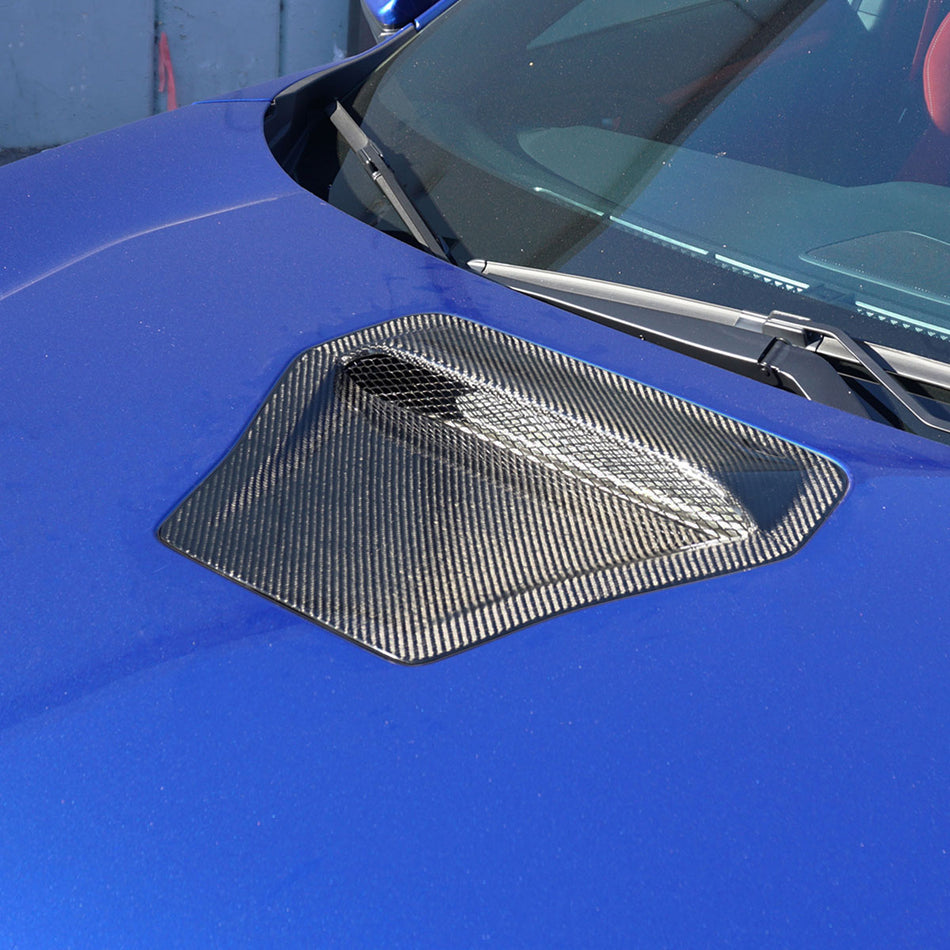 Raised Style (Carbon Fiber) Hood Scoop For 2017-2021 Honda Civic Type R (FK8)