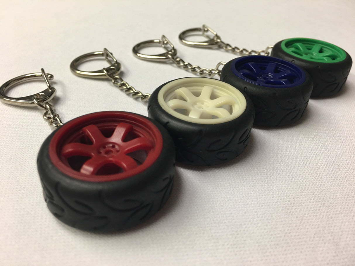 VLK TE37 Style Wheel Key Chain - Bayson R Motorsports