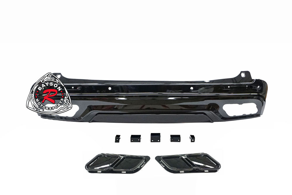 THUNDER DESIGN Front Bumper (Black Trim) w/ Rear Diffuser (Polypropylene) For 2021-2024 Toyota Sienna