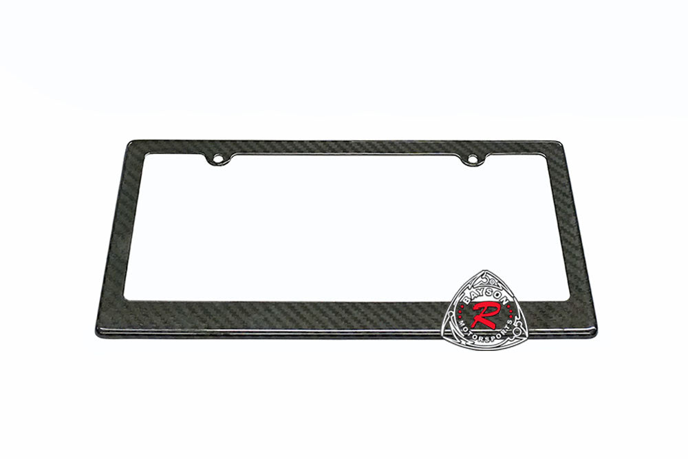 Real 100% Carbon Fiber License Plate Frame (Set of 2) Fit USA & Canada - Bayson R Motorsports