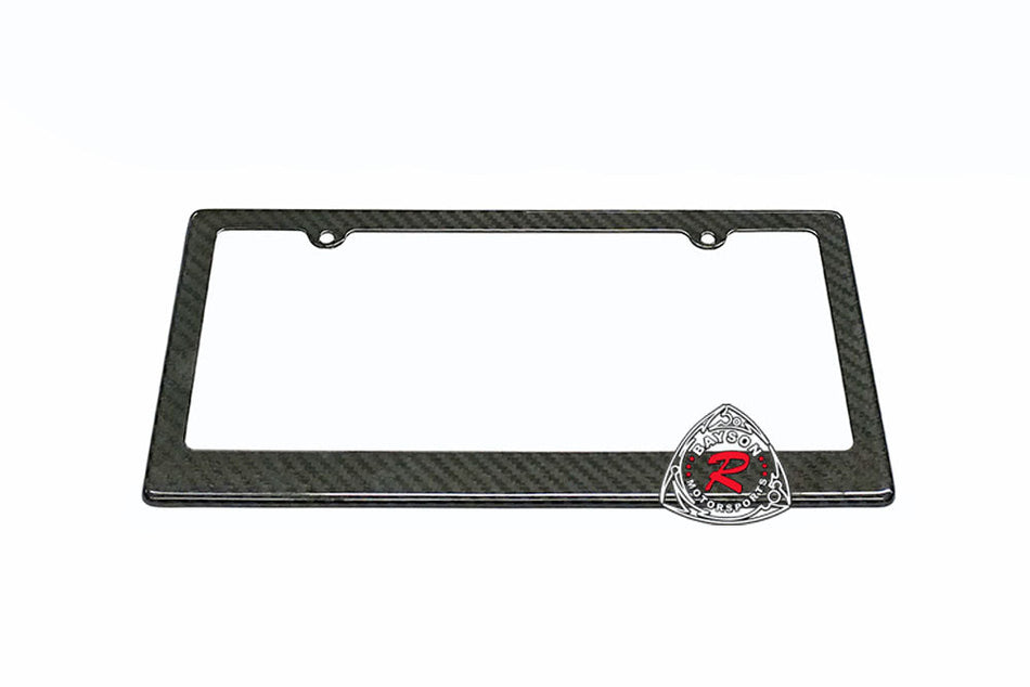 Real 100% Carbon Fiber License Plate Frame (Set of 2) Fit USA & Canada - Bayson R Motorsports