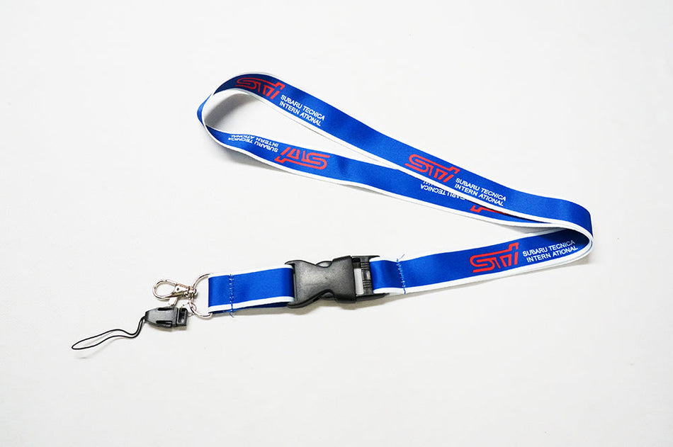 Subaru Impreza STi Lanyard (Blue) With Metal Clasp - Bayson R Motorsports