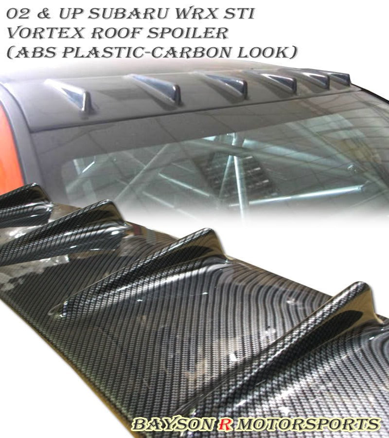 VG-Style Rear Roof Fin Spoiler (Carbon Look) For 2002-2007 Subaru Impreza WRX STi - Bayson R Motorsports