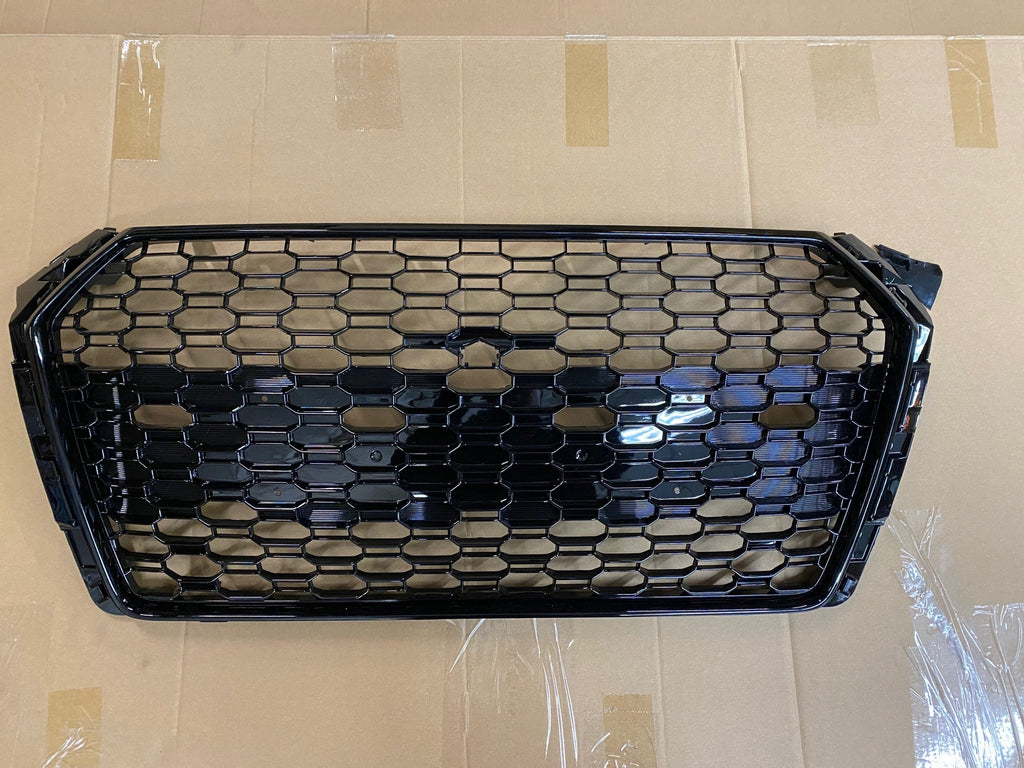 **OPEN BOX** RS4 Style Front Grille (Black) For 2017-2019 Audi A4 S4 (B9) - Bayson R Motorsports