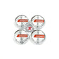 Rays Gram Lights GL Wheel Center Caps Silver with Red (Set of 4) - Bayson R Motorsports