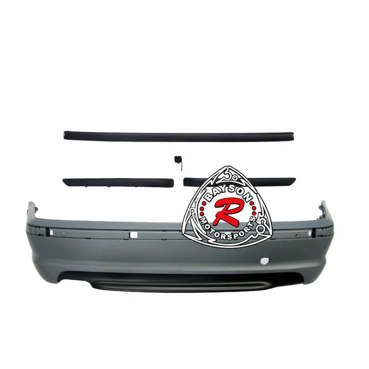 M Tech II Style Rear Bumper with Rear Fender Support Brackets For 1999-2001 BMW 3-Series (4Dr, E46)