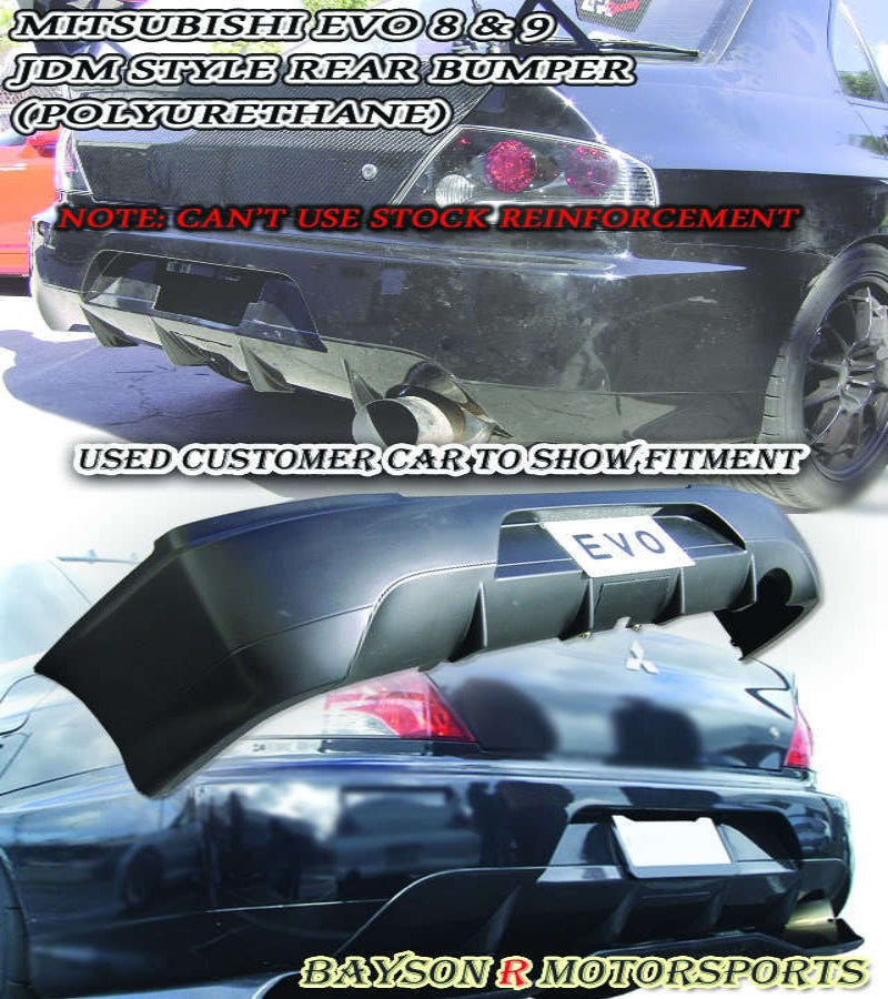 Mitsubishi Evolution-8 EVO-VIII/Evolution-9 EVO IX Rear Bumper (2003 ...