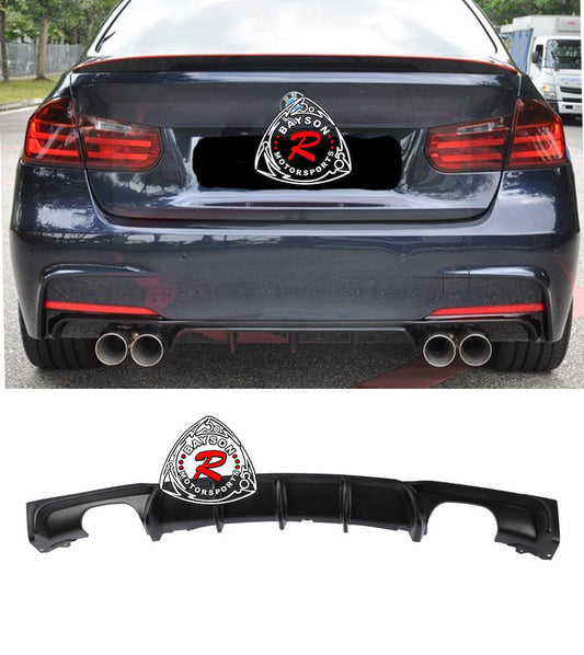 MP Style Rear Diffuser For 2012-2018 BMW 3-Series F30 F31 (Quad Exhaust) - Bayson R Motorsports