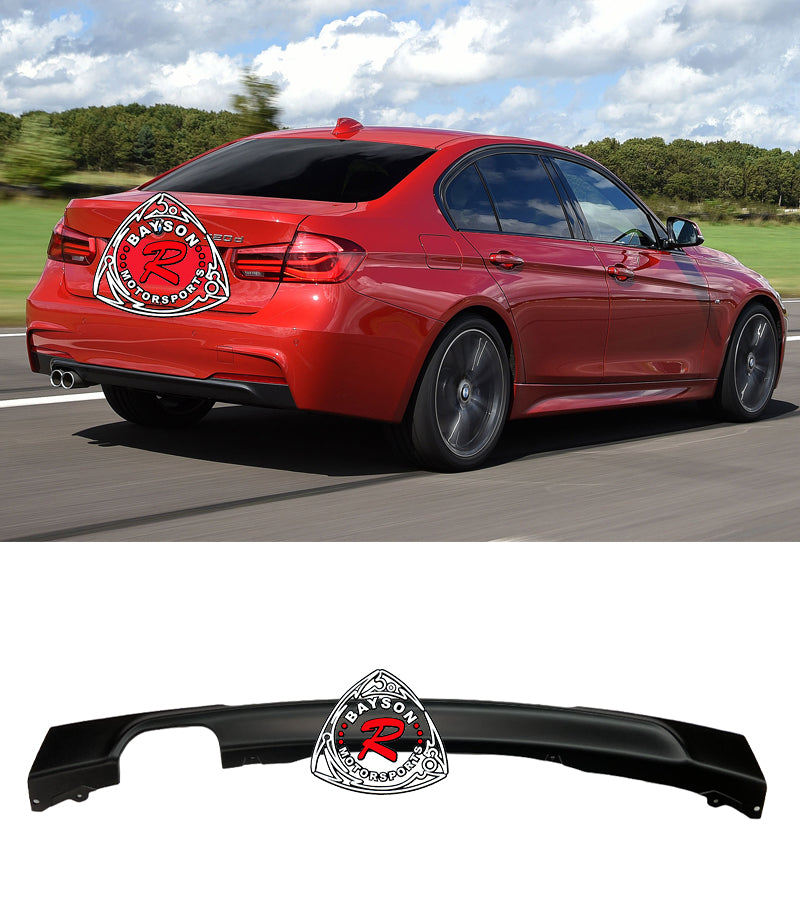 MT Style Rear Diffuser For 2012-2018 BMW 3-Series F30 F31 (Single Exhaust, Dual Tip) - Bayson R Motorsports